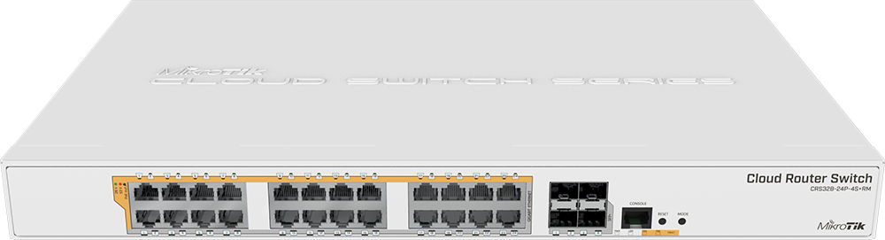 მართვადი PoE სვიჩი - CRS328, L3, 24P af/at, 4S+, MikroTik
