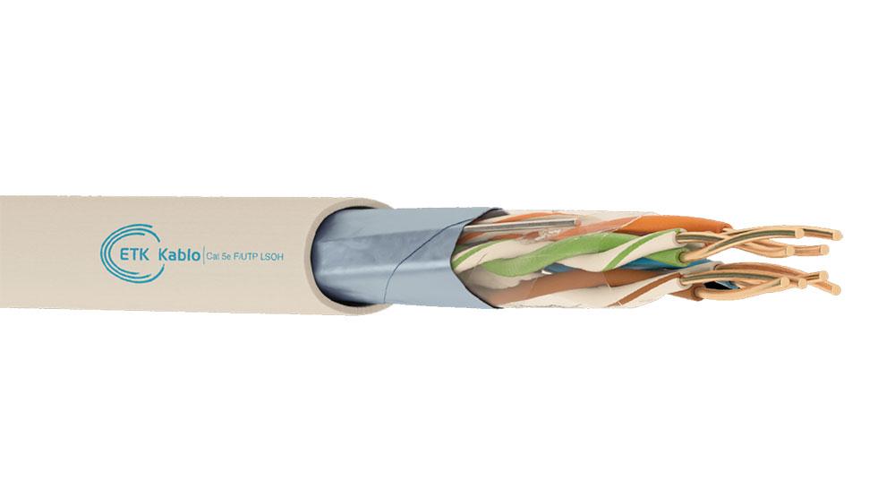 ქსელის კაბელი - Cat5e FTP LSZH 24AWG 100% სპილენძი შიდა გამოყენების 305 მეტრი - Etk kablo