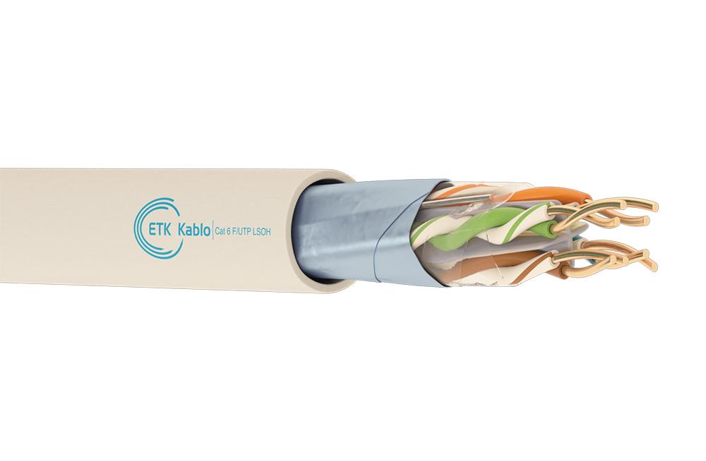 ქსელის კაბელი - Cat6 FTP 23AWG LSZH 100% სპილენძი შიდა გამოყენების 305 მეტრი - Etk kablo