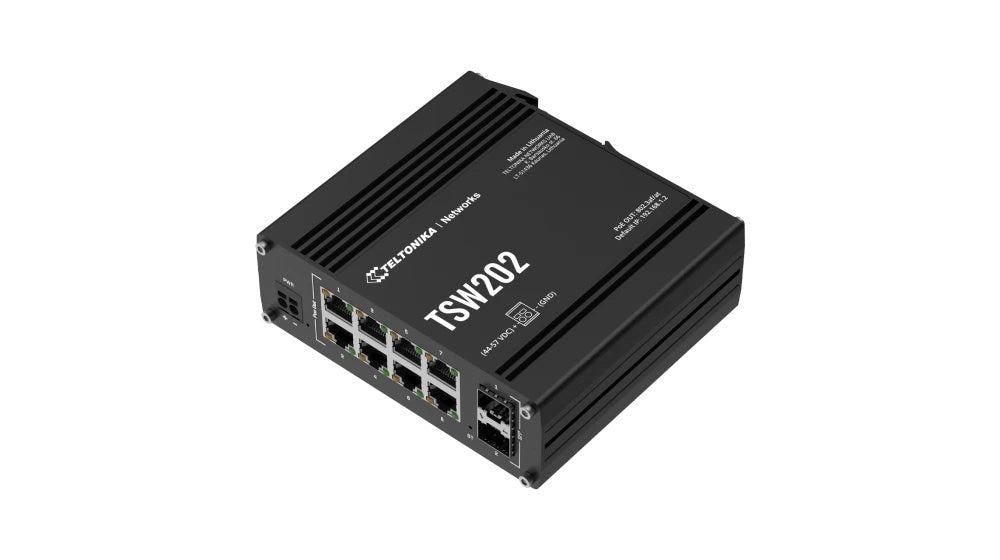 PoE+ L2 managed Switch 8 10/100/1000, 2 SFP ports - Teltonika