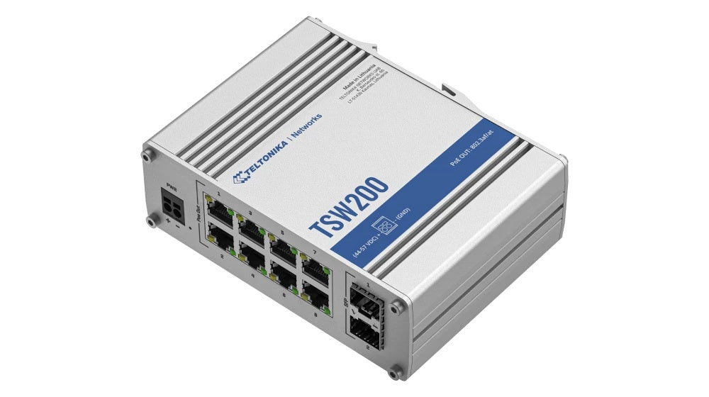PoE+ Switch 8 10/100/1000, 2 SFP ports - Teltonika
