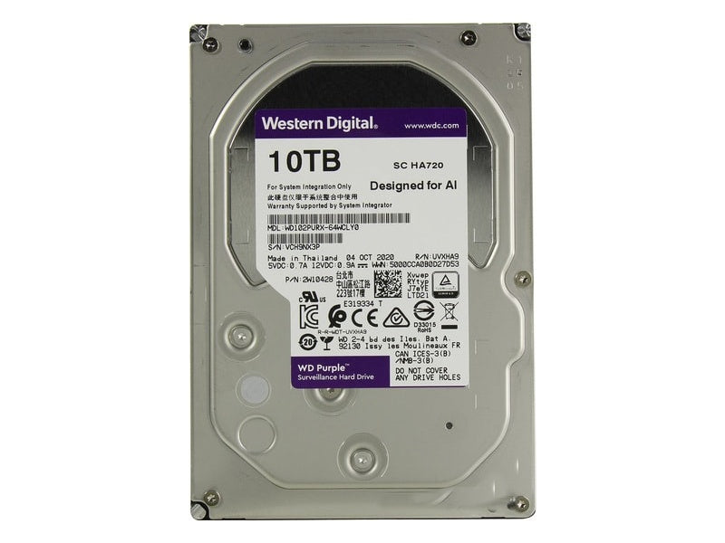 მყარი დისკი - 10TB, SATA HDD WD Purple - Western Digital