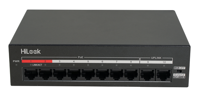 PoE სვიჩი - 8 PoE (at/af) პორტი, არამართვადი, HiLook - HiLook By HIKVISION