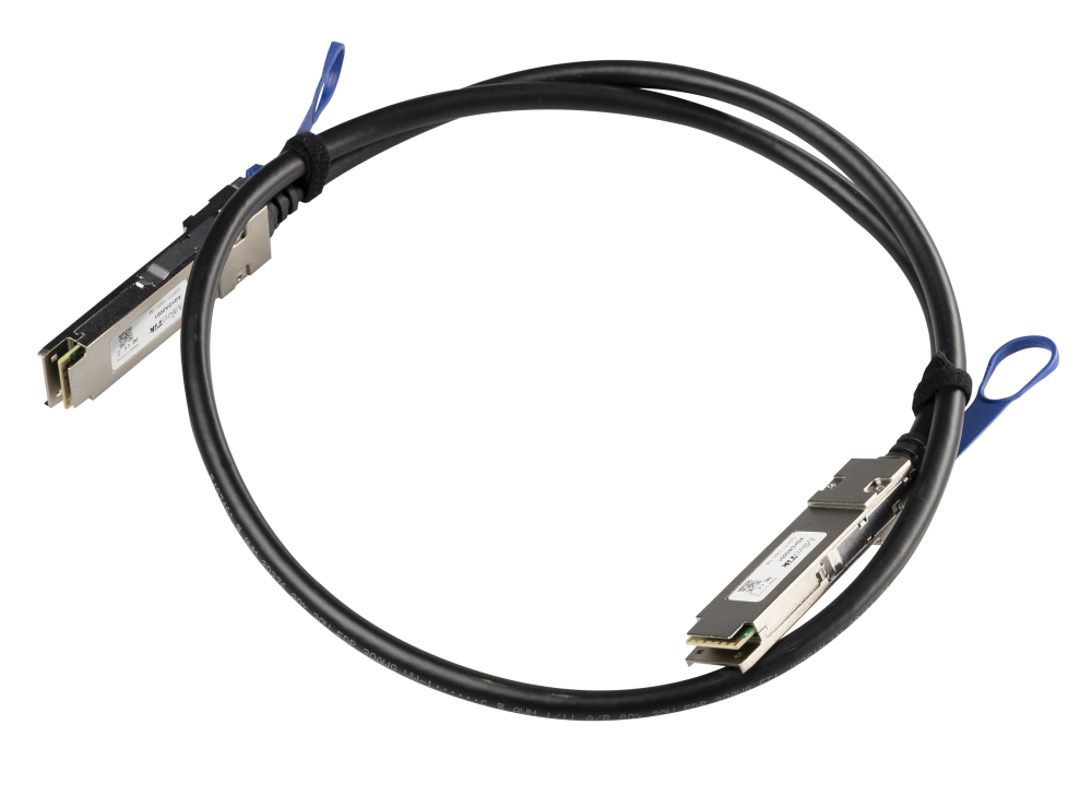A 40/100 Gbps QSFP28 direct attach cable, 1m - MikroTik