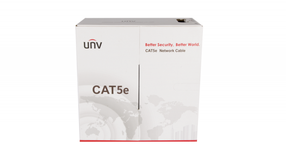 ქსელის კაბელი - Cat5e UTP 100% სპილენძი გარე გამოყენების, 305 მეტრი, UNIVIEW