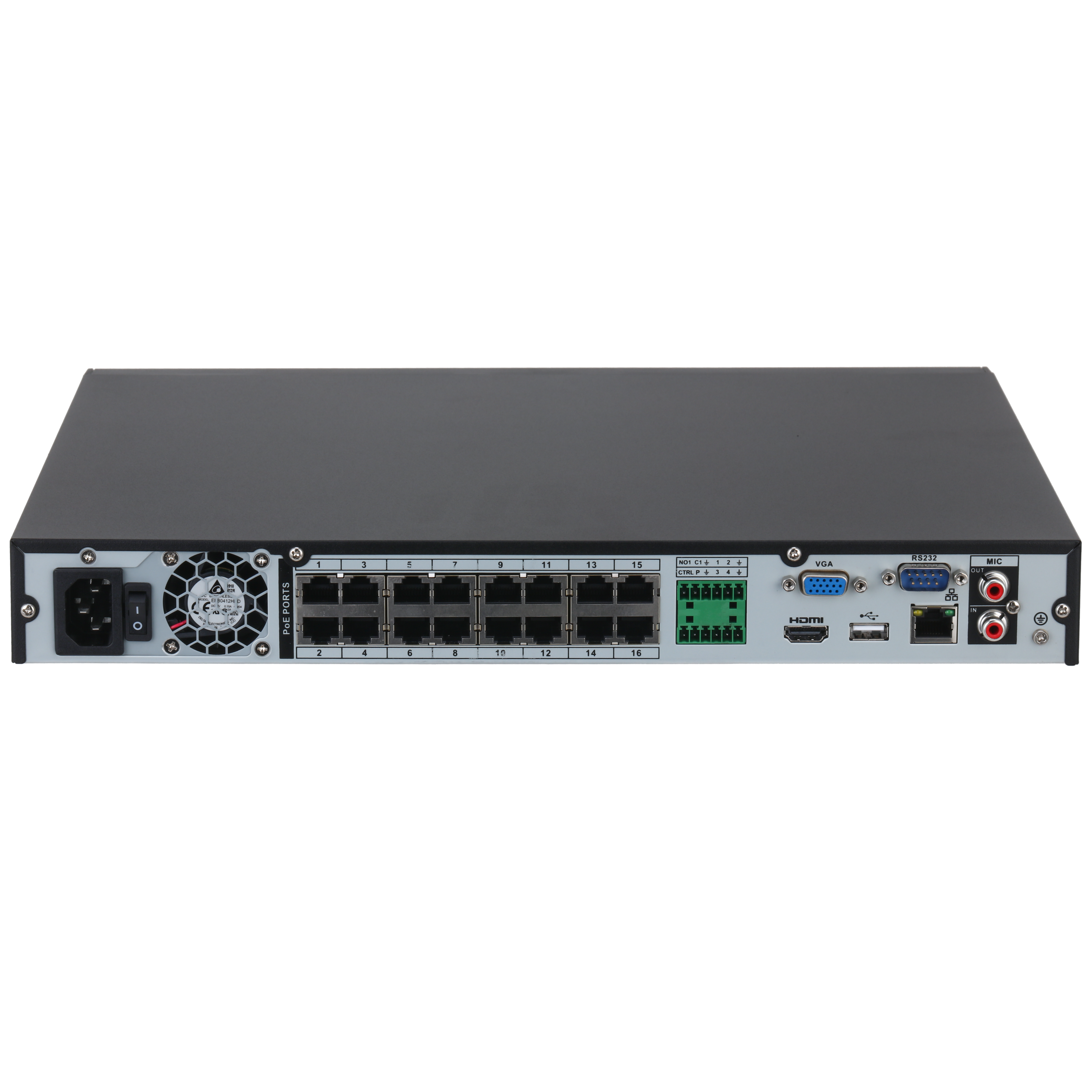 NVR4216-16P-4KS3 ქსელური ჩამწერი, Lite სერია, 16 არხი, 2 სლოტი, 16 POE პორტი მაქს. 130W #581570