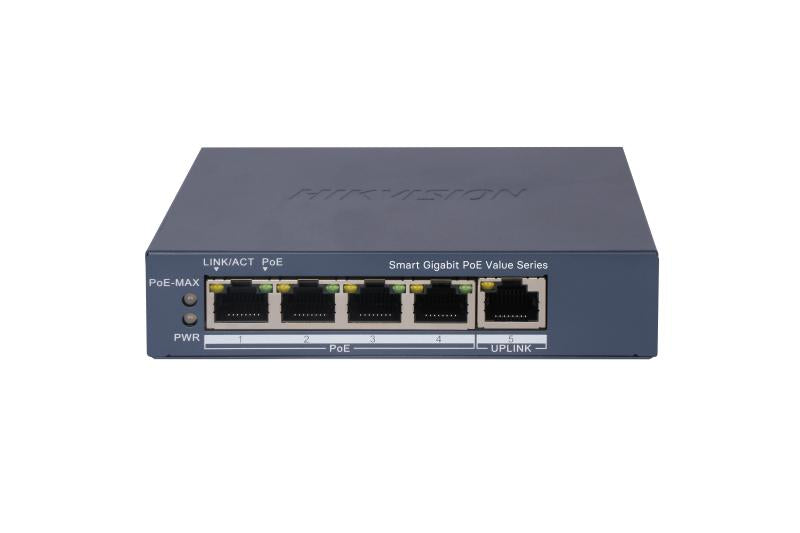 სვიჩი POE DS-3E1505P-EI/M,4 Port Gigabit Smart POE Switch - Hikvision