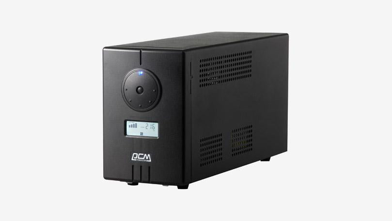 POWERCOM, Inverter, INF-1100AP, 1100VA/770W, Offline/Standby, 2xSchuko, 208-240VAC, 24V100Ah, USB, Simulated Sinewave, Tower, Black.