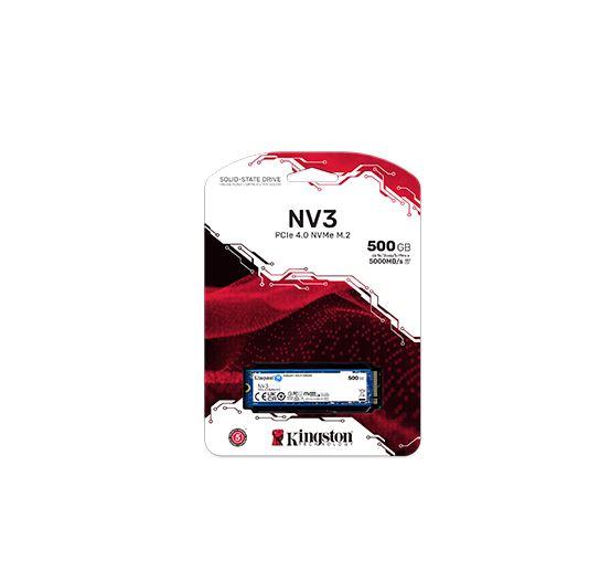Kingston, NV3 PCIe 4.0 NVMe SSD, 500G, 2280 PCIe.