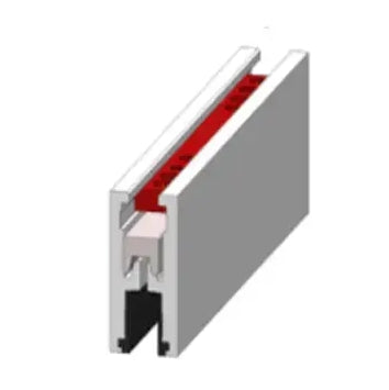 CLAMP PROFILE FOR GLASS LEAF (390712) - Faac