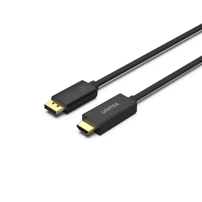 V1608A, UNITEK 1.8M, DP1.2 To HDMI 4K 60Hz Adapter Cable, Balck