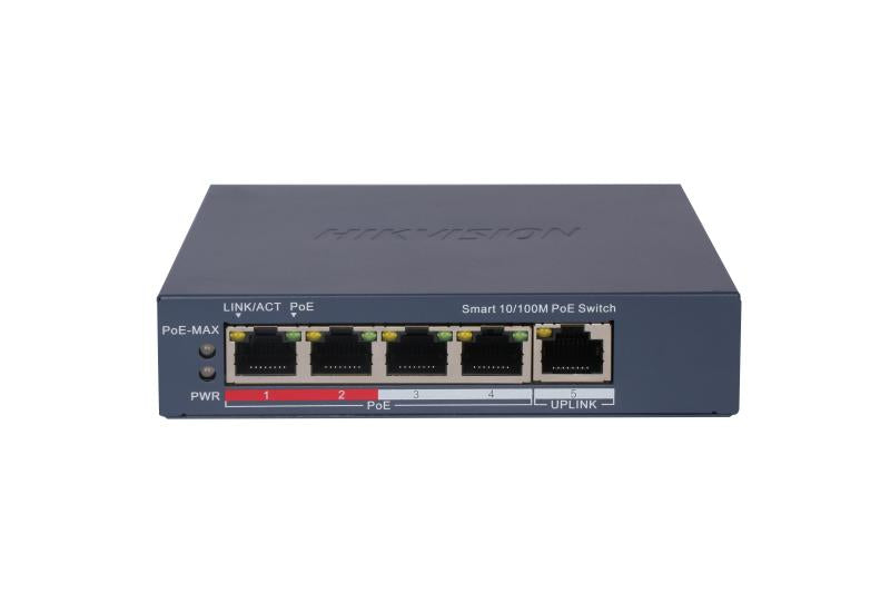 სვიჩი POE DS-3E1105P-EI,4 Port Fast Ethernet Smart POE Switch - Hikvision