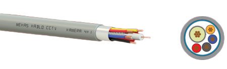 კაბელი გარე მონტაჟის CCTV 1+2 (MiniCoax + 2x0,50) - PE(300m) (40975) - MekasKablo
