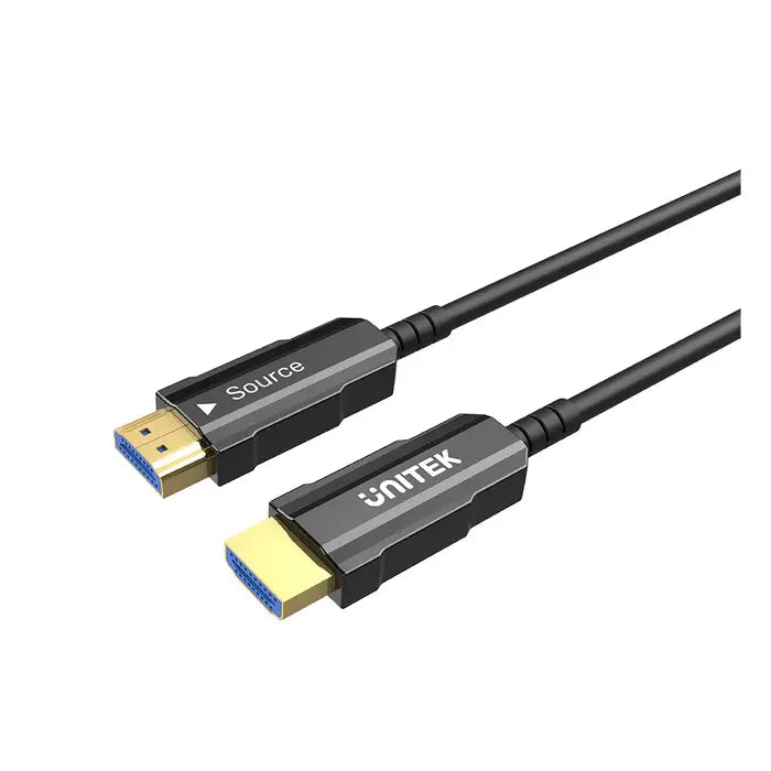 C11072BK-50M, UNITEK, HDMI Cable, 50M, HDMI2.0, 4K Active Optical Cable, Black.