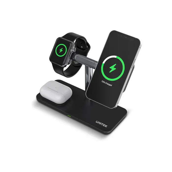 P1212A, UNITEK, 3 in 1 Magnetic Wireless Charger..