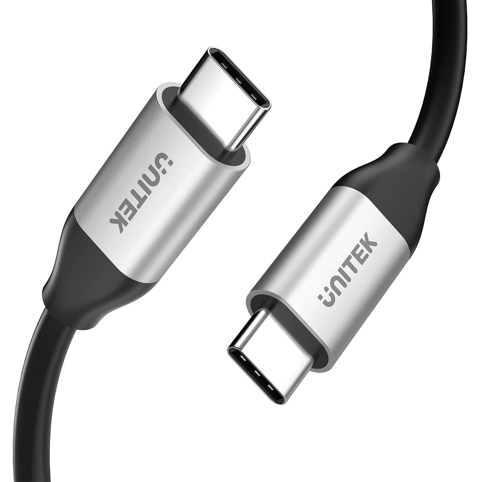 C14082ABK,UNITEK 1M, Full Featured USB-C Male to Male Cable with Data 10Gbps / PD 100W, D4K60Hz,Grey