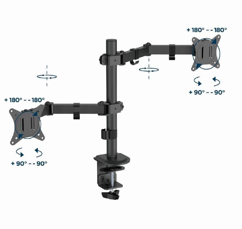 GEMBIRD, MA-D2-03 double monitor arm, 17”-32”  8716309128155.