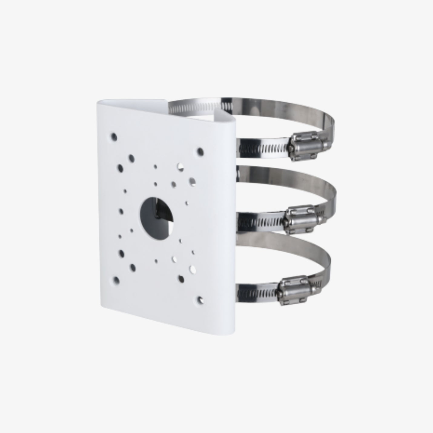 PFA5500 კამერის სამაგრი ბოძზე – სამონტაჟო აქსესუარი CCTV კამერებისთვის, მაქს. 15კგ, ბოძის დიამეტრი 80–150მმ.