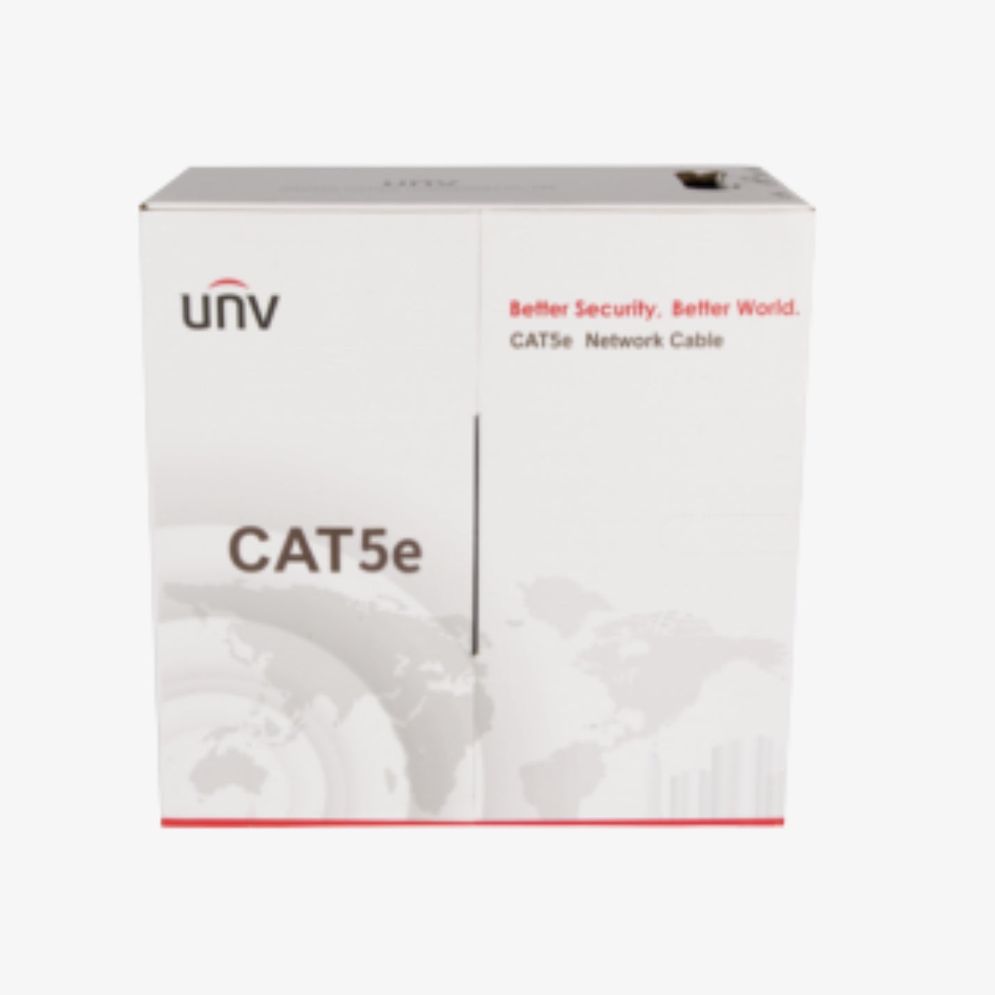 ქსელის კაბელი UNIVIEW Cat5e UTP 100% სპილენძის, გარე გამოყენებისთვის, 305 მეტრი – გამძლე Ethernet კაბელი სტაბილური სიგნალით და მაღალი სიჩქარით.