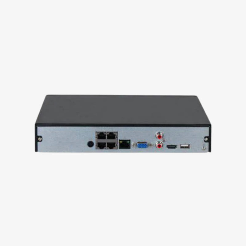 ქსელური ვიდეო ჩამწერი Dahua NVR2104HS-P-S3 – 4 არხიანი PoE ქსელური ვიდეო ჩამწერი IP კამერებისთვის, H.265 კომპრესიით | Dahua 4-Channel PoE Network Video Recorder NVR2104HS-P-S3 with H.265 Compression for IP Surveillance Systems