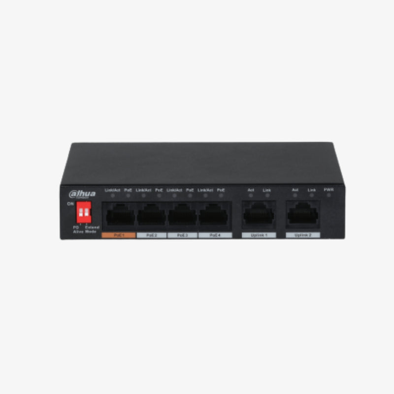 PFS3006-4ET-60 6-პორტიანი PoE ქსელური გამანაწილებელი 60W / PFS3006-4ET-60 6-Port PoE Network Switch 60W