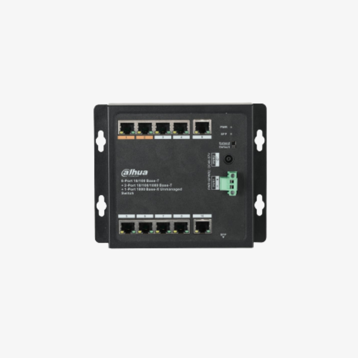 PFS3111-8ET-96-F ბრტყელი 11-პორტიანი PoE ქსელური გამანაწილებელი 96W SFP სლოტით / PFS3111-8ET-96-F Flat 11-Port PoE Network Switch 96W with SFP Slot