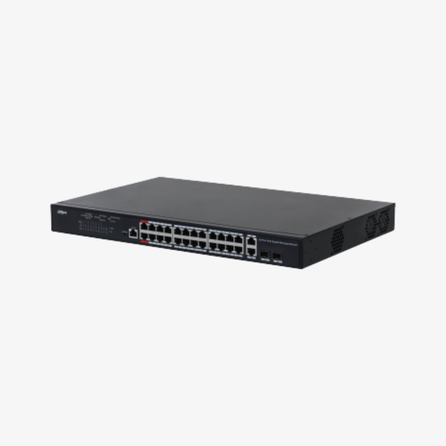 PFS4226-24GT-370 26-პორტიანი მართვადი გიგაბიტიანი PoE ქსელური გამანაწილებელი 370W და 2 SFP / PFS4226-24GT-370 26-Port Managed Gigabit PoE Network Switch 370W with 2 SFP