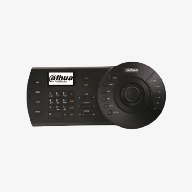 Dahua NKB1000-E ქსელური მართვის კლავიატურა – პროფესიონალური კონტროლის პანელი ვიდეოთვალთვალისა და უსაფრთხოების სისტემებისთვის.