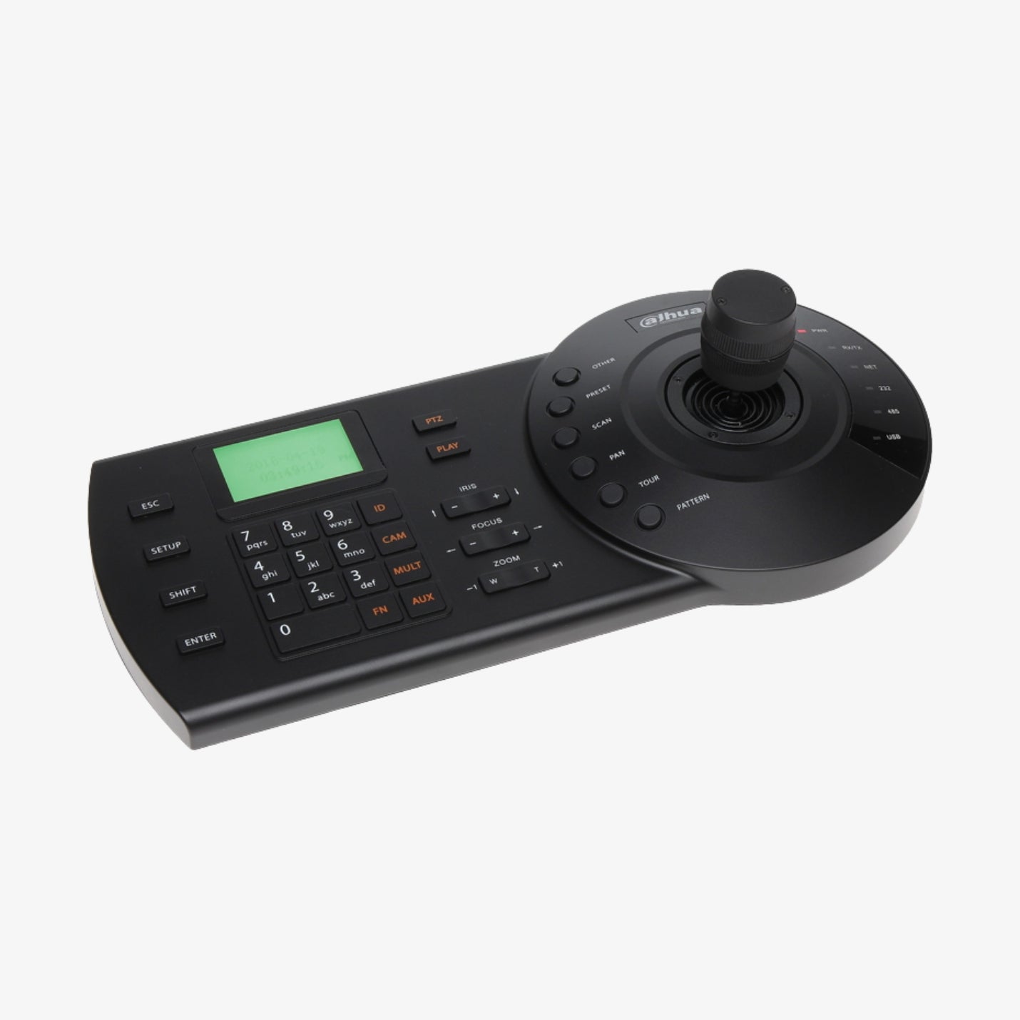 Dahua NKB1000 ქსელური მართვის კლავიატურა #58079 – პროფესიონალური კონტროლის პანელი ვიდეოთვალთვალის სისტემებისთვის.