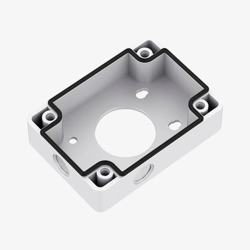 PFA120 ალუმინის საკომუტაციო ყუთი – სამონტაჟო აქსესუარი მართვადი კამერებისთვის, 7კგ დატვირთვა, 115x160x38.8მმ, G1/2.