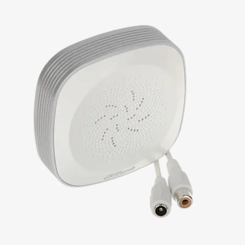 Dahua HAP201 მიკროფონი – მაღალხარისხიანი აუდიო მოწყობილობა უსაფრთხოების სისტემებისთვის.