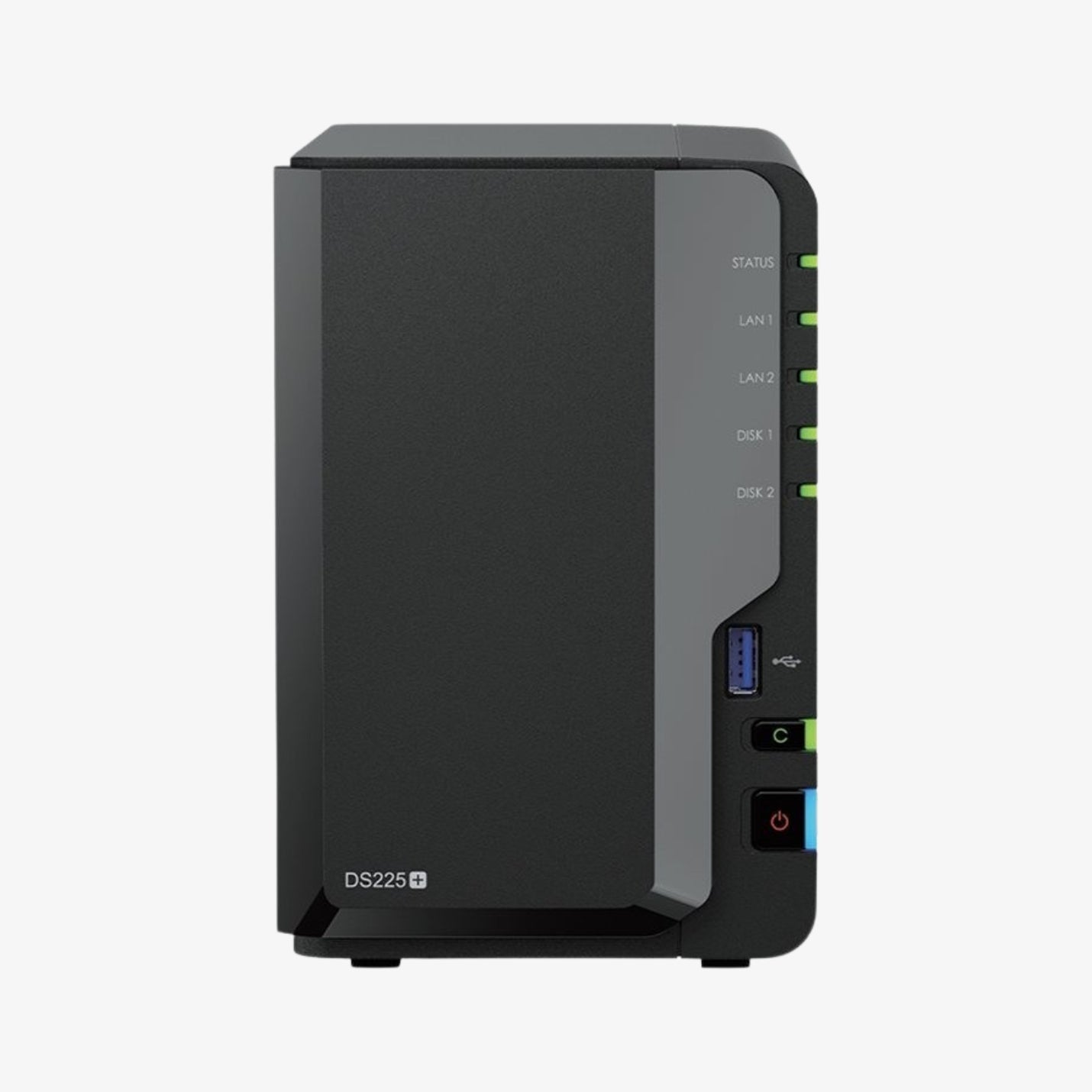 NAS სერვერი Synology DS225+ – ორბაიიანი ქსელური საცავი მაღალი წარმადობით და მონაცემთა უსაფრთხო მართვის შესაძლებლობებით.