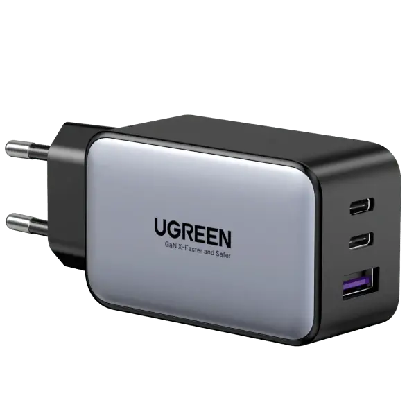 X553, UGREEN, Power Supply, Nexode Air, 65W, USB, USB-C x2, Grey.